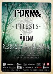 Koncert zespołu Thesis w klubie Semafor w towarzystwie zespołów Forma i Irena